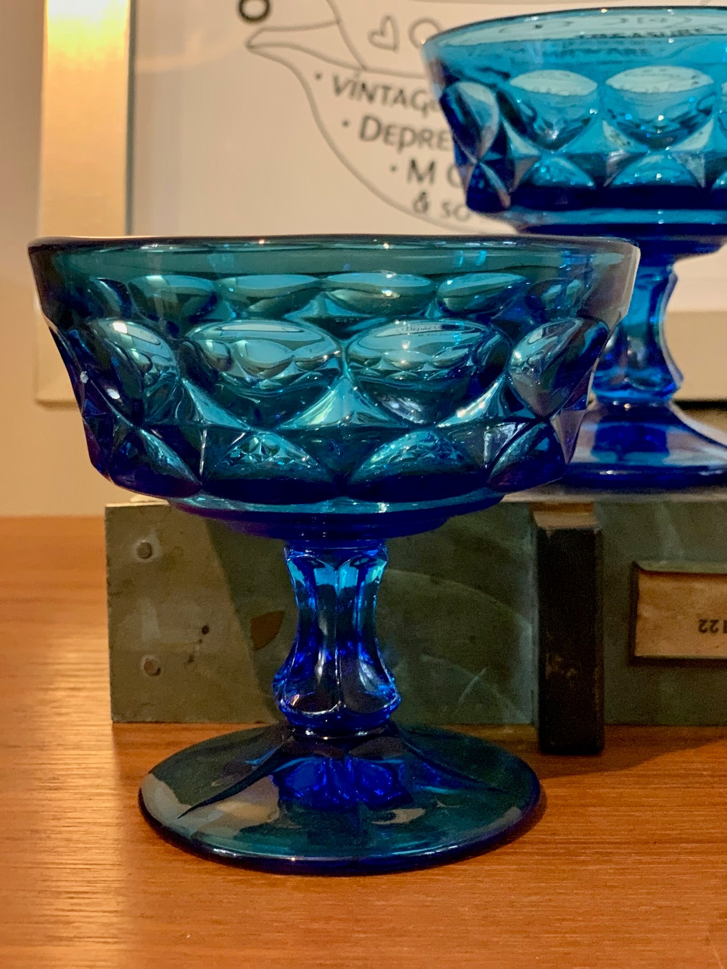 Champagne coupe, Sherbet Cobalt (OTTV 2747) priced individually