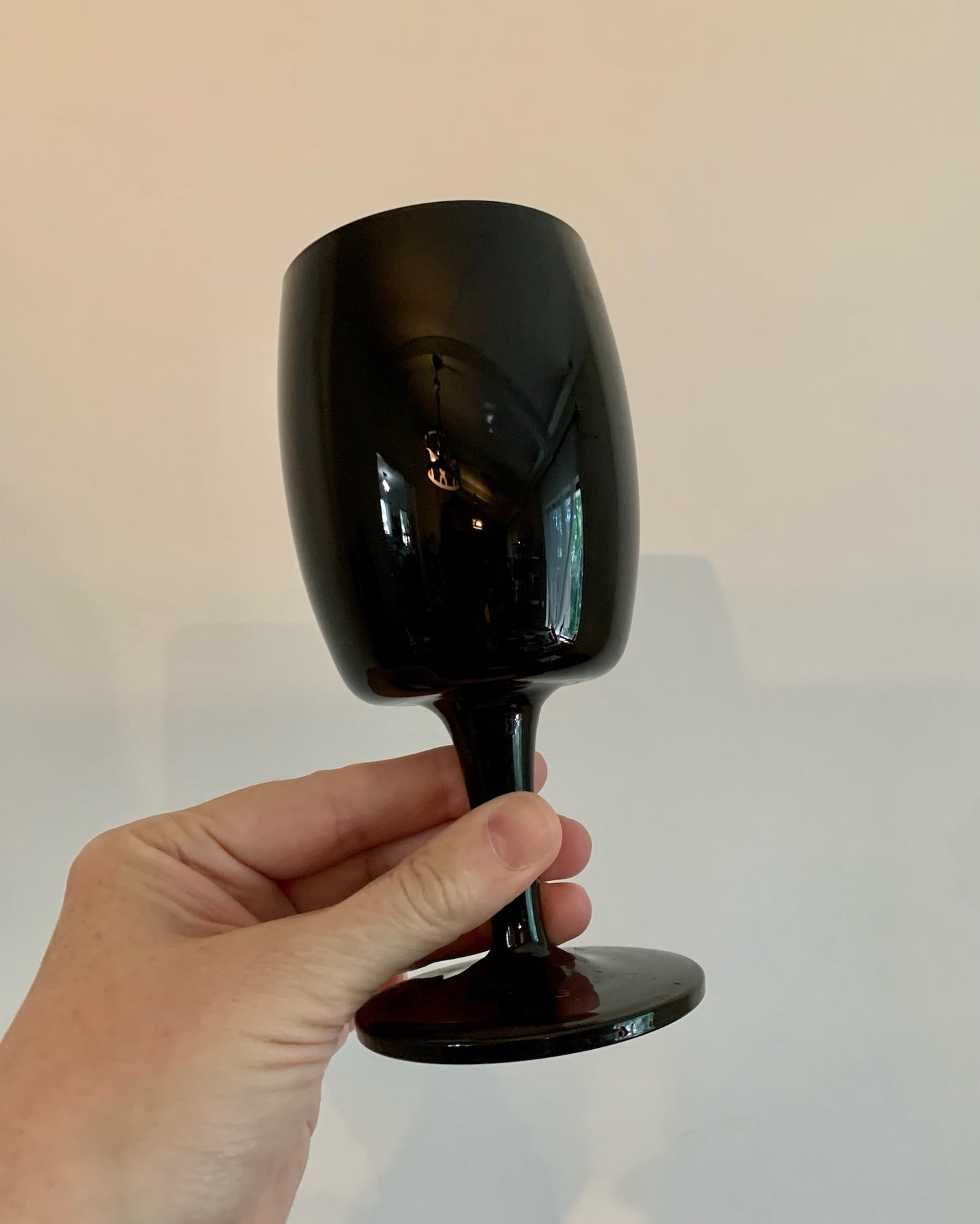 Black Amethyst Crystal MCM stem wine water goblets, (OTTV 2946) set of 6