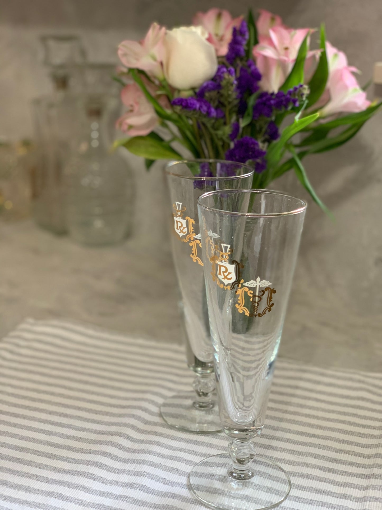 Rx Pharmacy medical Pilsner glasses (OTTV 2163) priced individually, 4 left