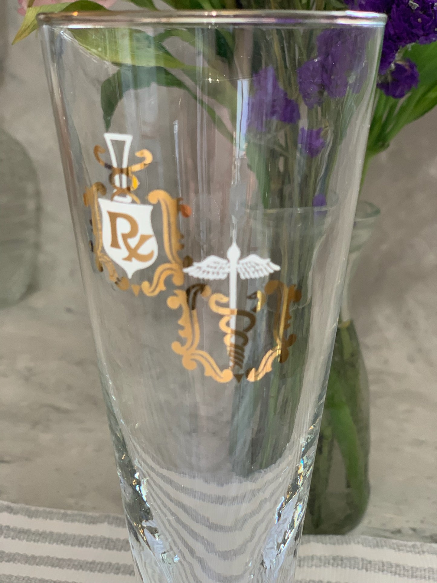 Rx Pharmacy medical Pilsner glasses (OTTV 2163) priced individually, 4 left