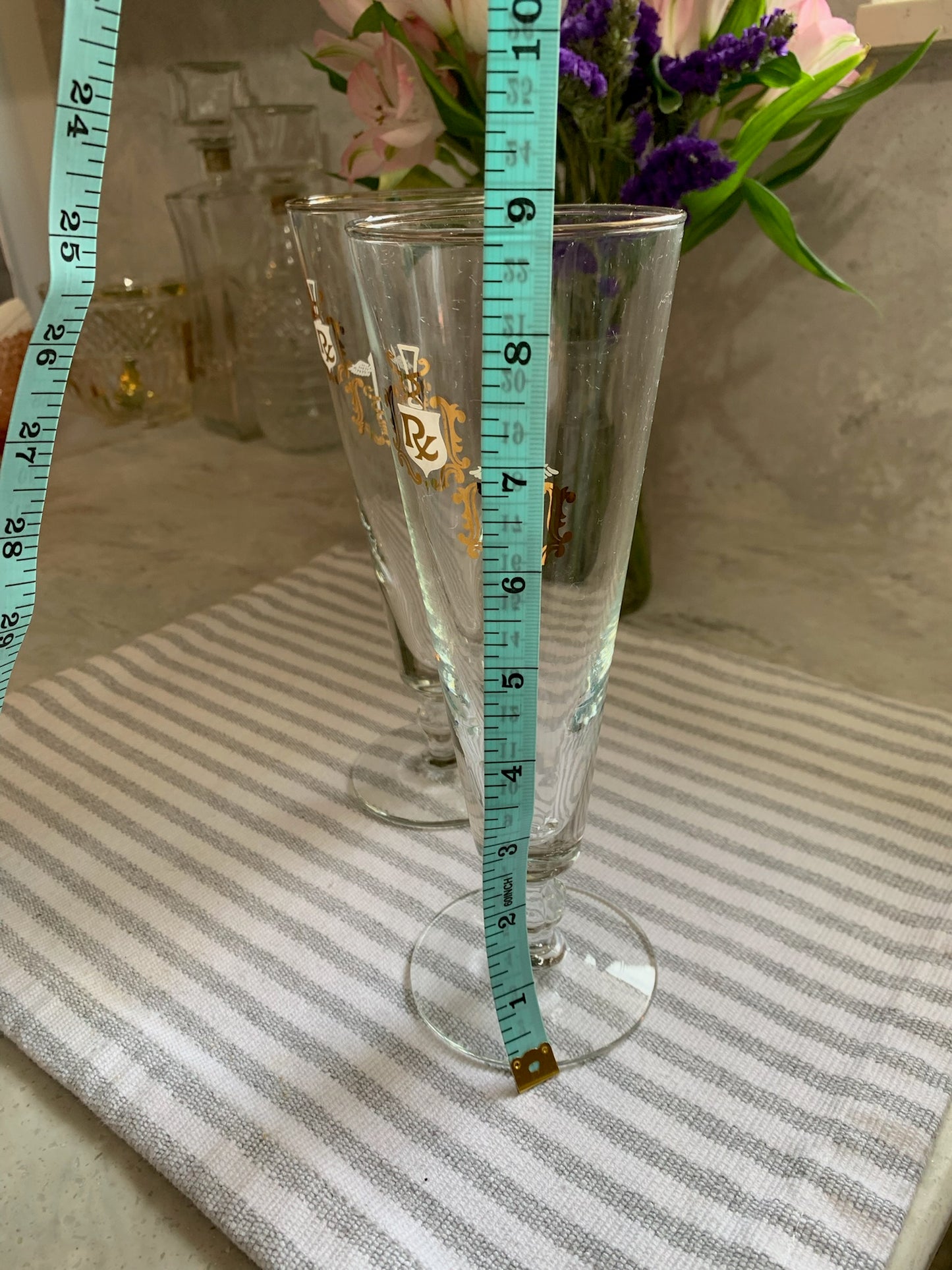 Rx Pharmacy medical Pilsner glasses (OTTV 2163) priced individually, 4 left