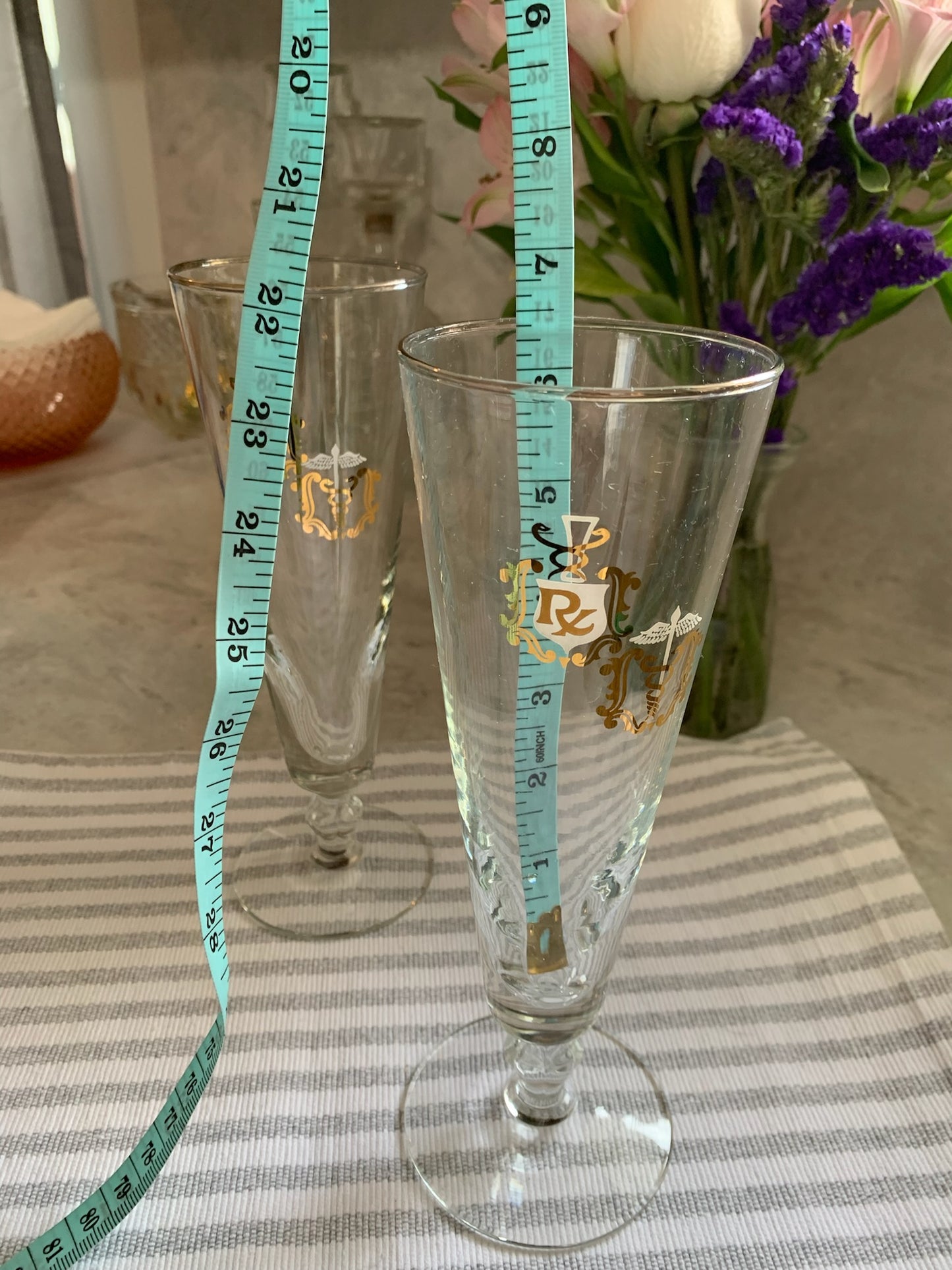 Rx Pharmacy medical Pilsner glasses (OTTV 2163) priced individually, 4 left