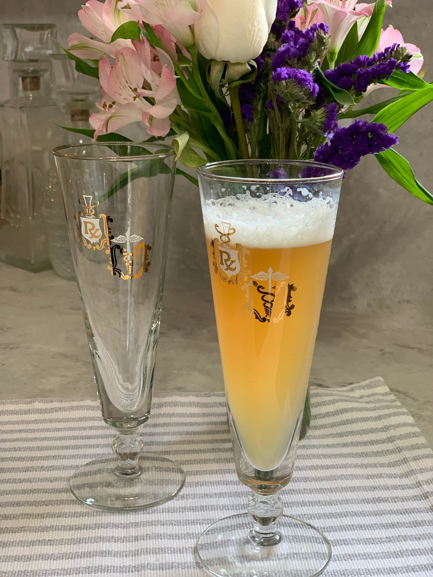 Rx Pharmacy medical Pilsner glasses (OTTV 2163) priced individually, 4 left