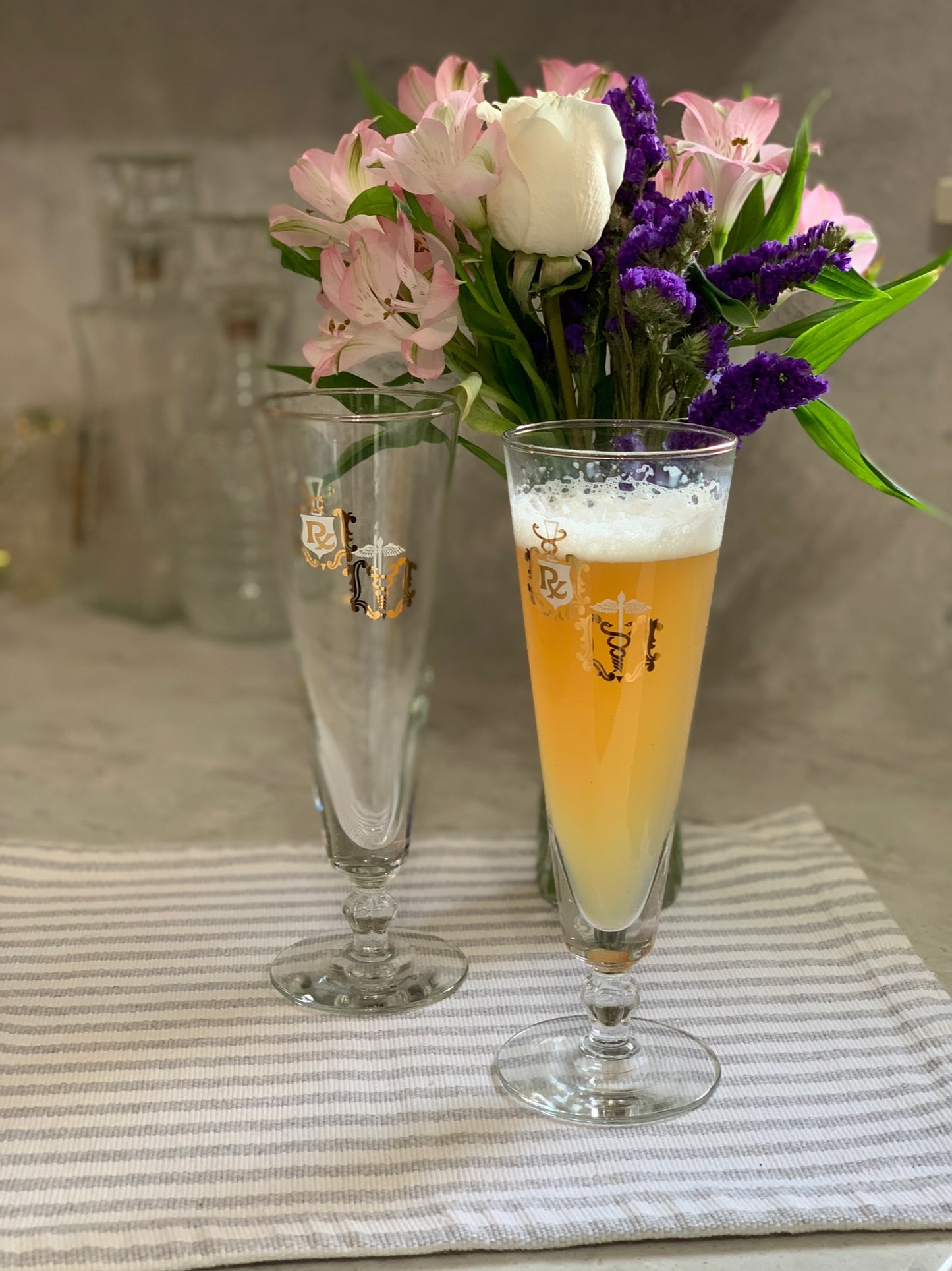 Rx Pharmacy medical Pilsner glasses (OTTV 2163) priced individually, 4 left