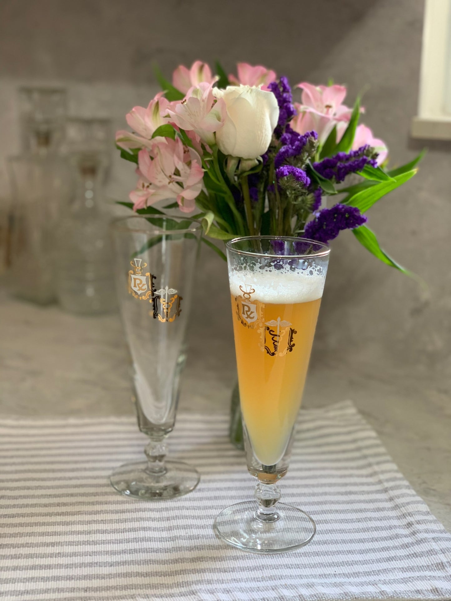 Rx Pharmacy medical Pilsner glasses (OTTV 2163) priced individually, 4 left