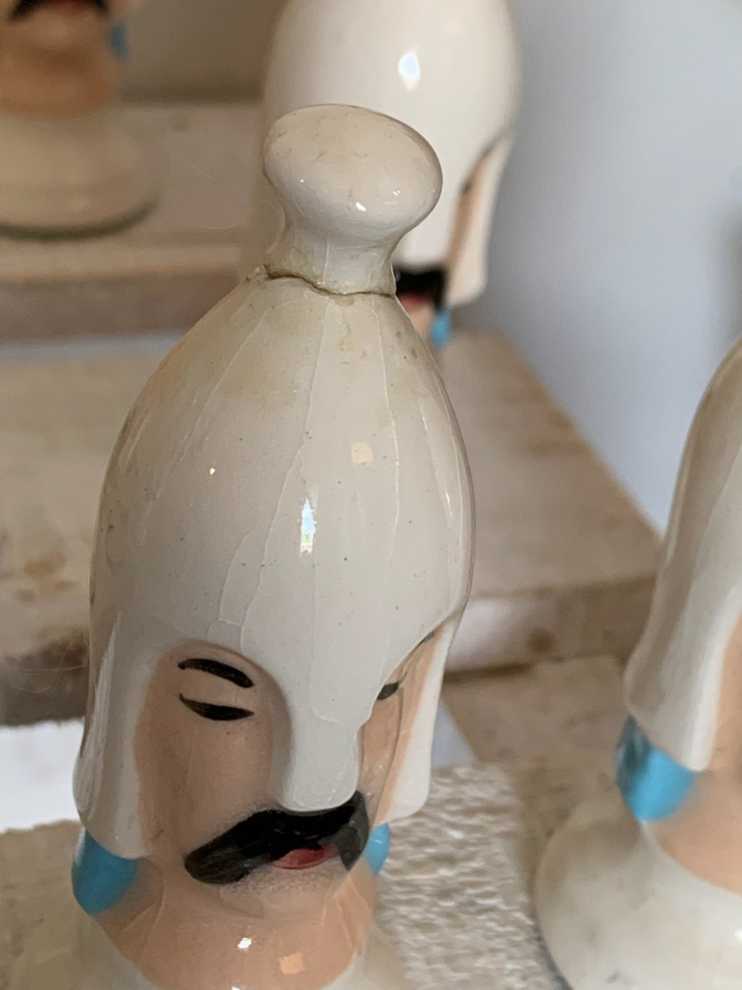 Duncan Mold Hand Painted Medieval Ceramic Chess pieces Gold detail (OTTV 2840) priced individually based condition of each piece