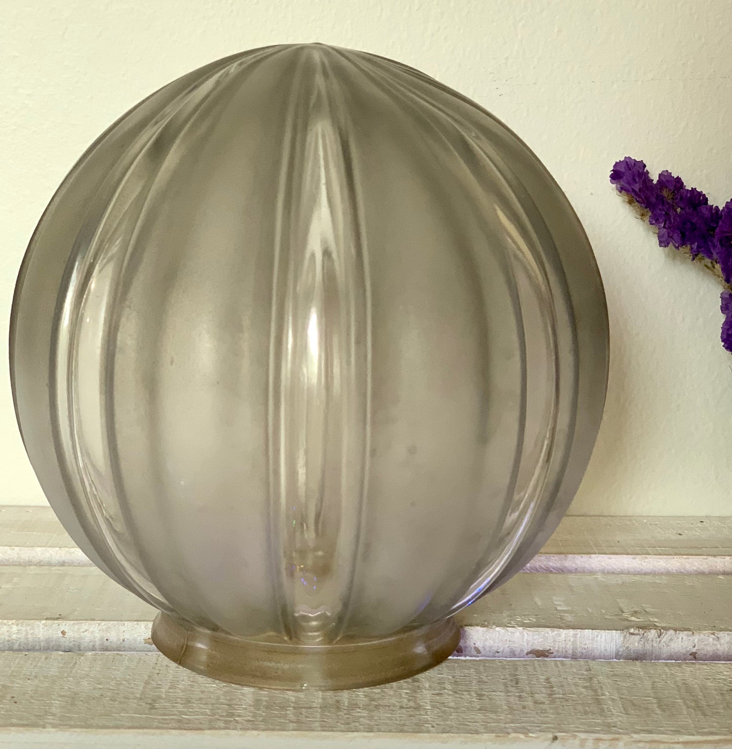 Vintage frosted glass round lamp shade (OTTV 2914.7)