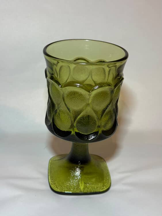 Noritake Green Spotlight Wine Goblets approx 9oz - priced individually, 2 available