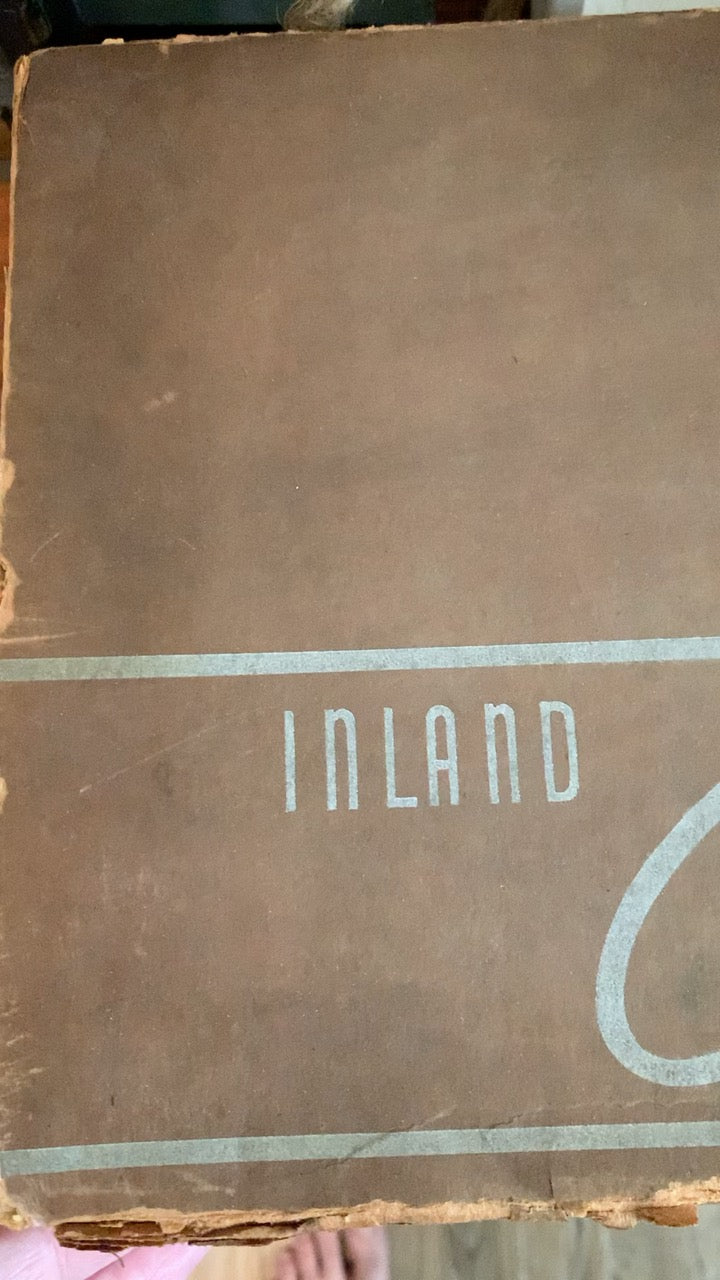 Inland Glass Large Carafe and IN BOX set of 4 Carafettes with original coasters & Stoppers - priced individually