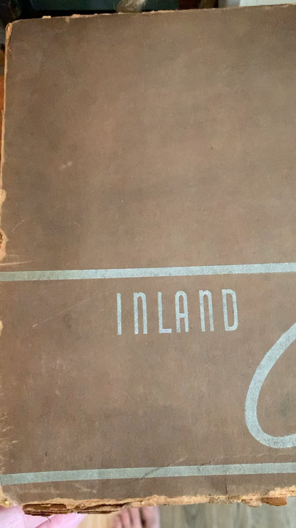 Inland Glass Large Carafe and IN BOX set of 4 Carafettes with original coasters & Stoppers - priced individually