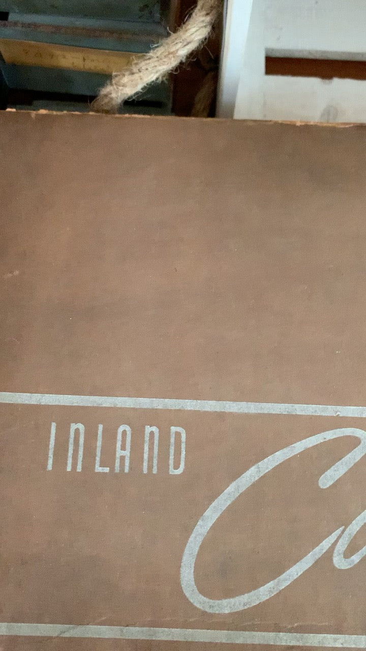 Inland Glass Large Carafe and IN BOX set of 4 Carafettes with original coasters & Stoppers - priced individually