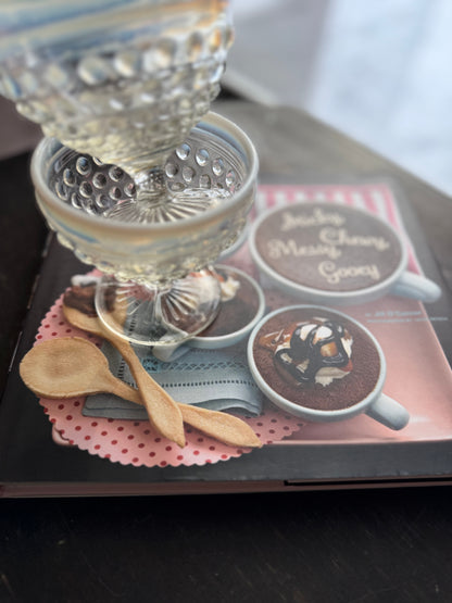 Anchor Hocking Moonstone Hobnail Sherbet cups PAIR