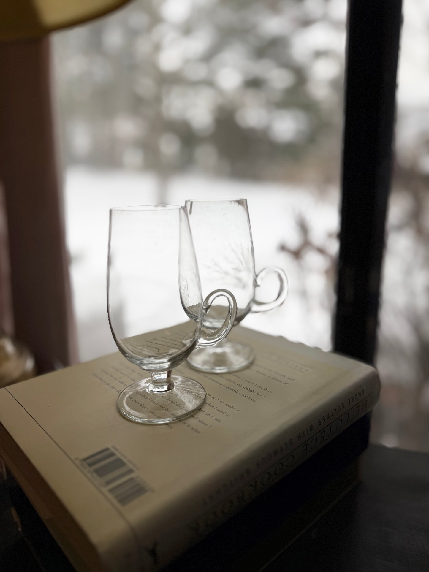 Irish Coffee mugs Blown Glass Set of 4 Vintage 1980’s (2060)