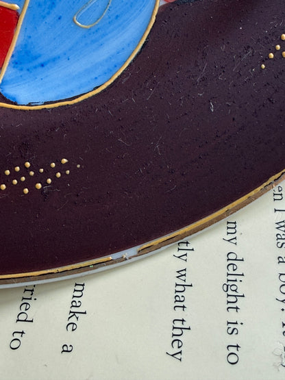 Satsuma Moriage style Goddess 7" plates SET of 4