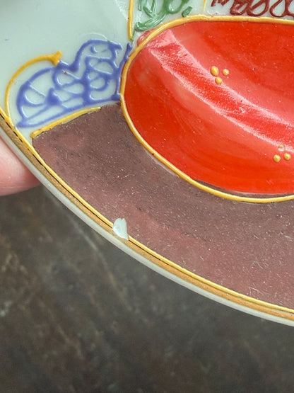 Satsuma Moriage style Goddess 7" plates SET of 4