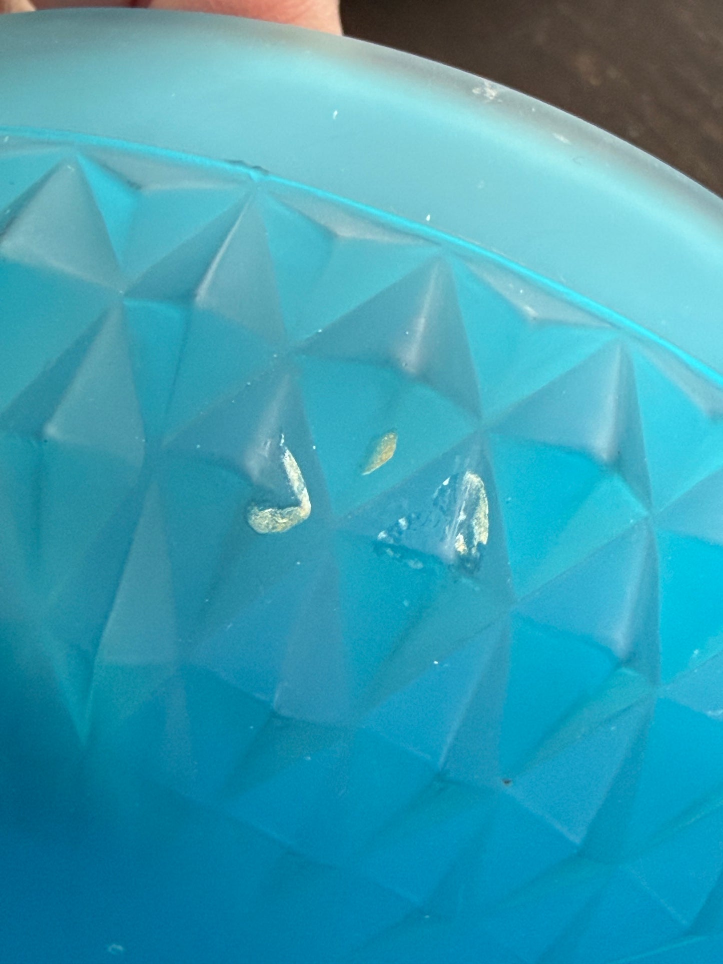 Vintage Indiana Glass Blue Satin Diamond Pattern Lidded Pedestal Candy Dish