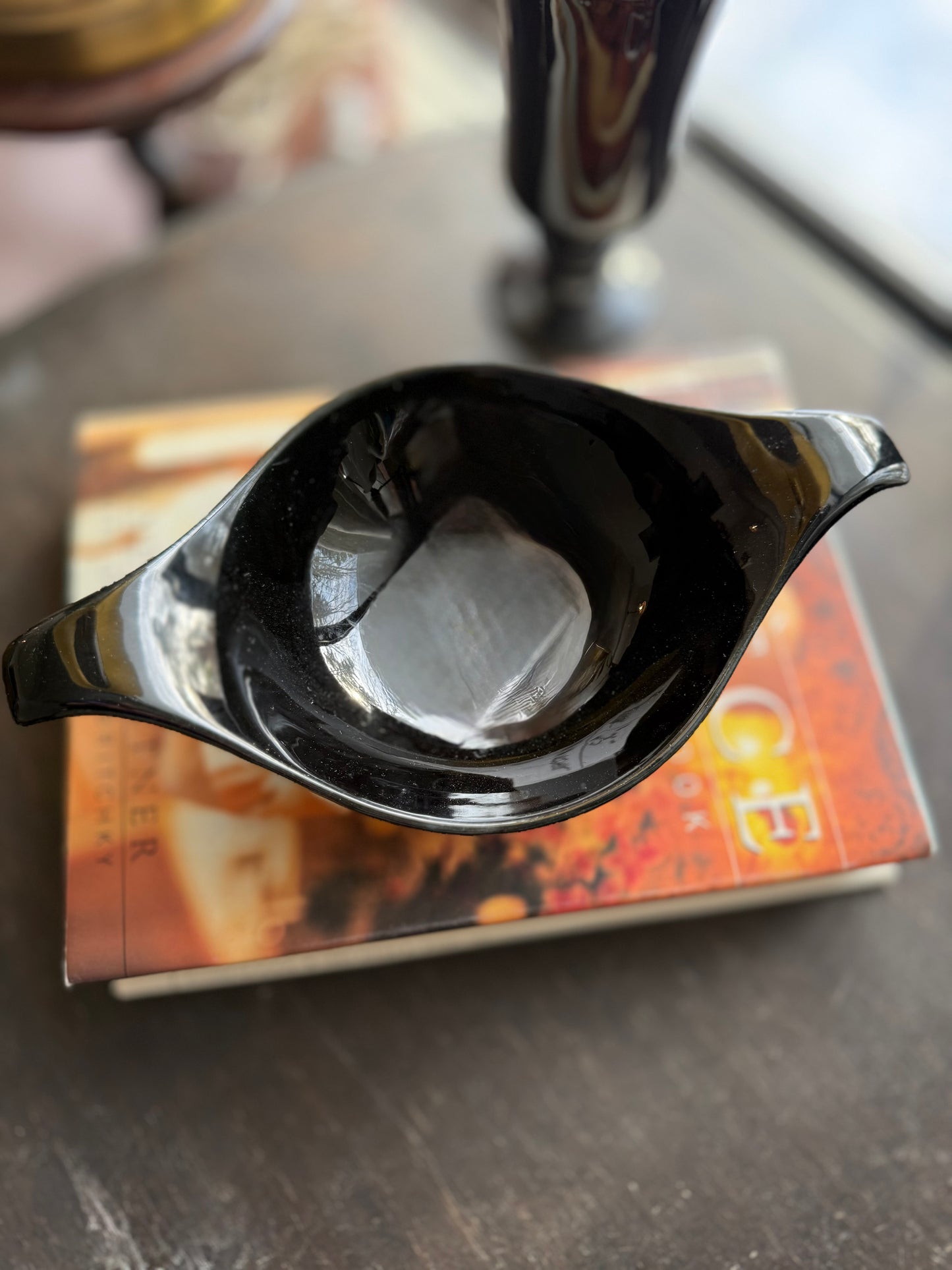 Black MCM Pottery Dish