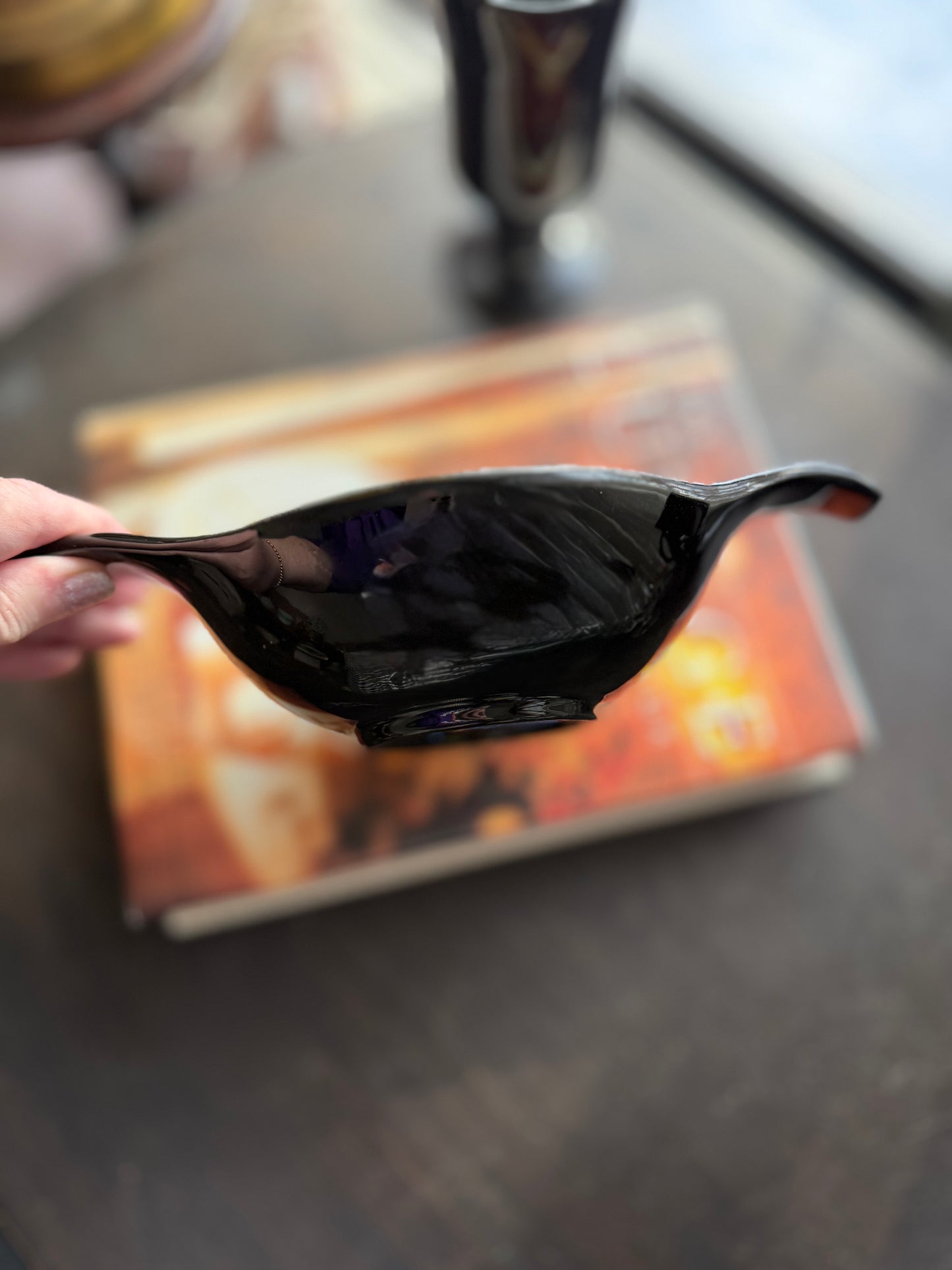 Black MCM Pottery Dish