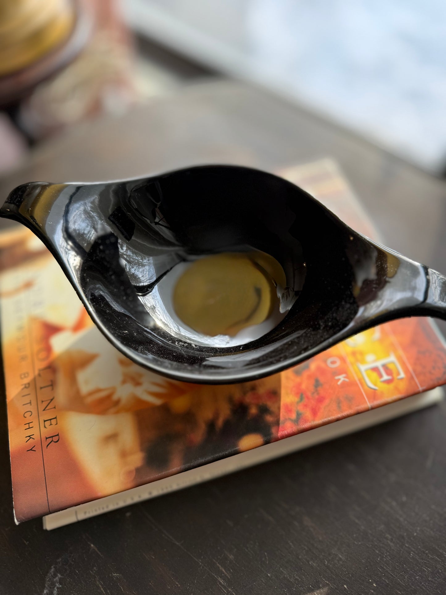 Black MCM Pottery Dish