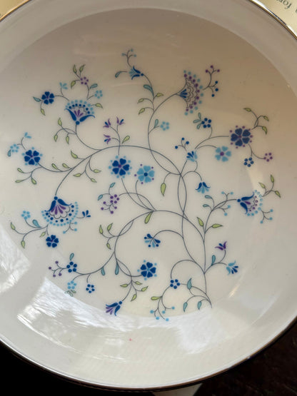 Noritake Serene garden blue floral silver rim bowls, priced individually