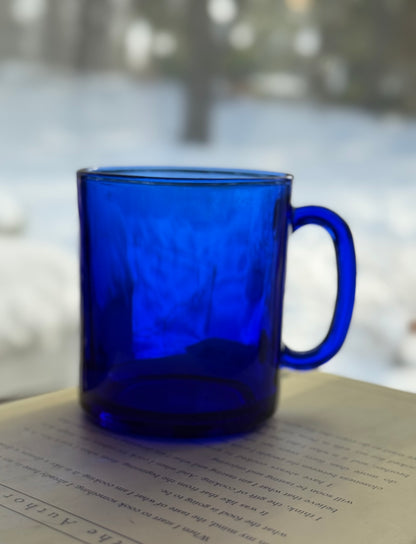 Cobalt Blue mugs made in France - 4 available, priced individually