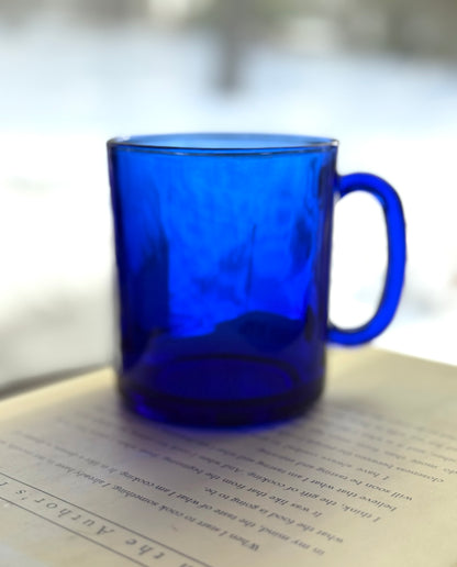 Cobalt Blue mugs made in France - 4 available, priced individually
