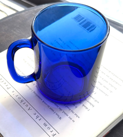 Cobalt Blue mugs made in France - 4 available, priced individually