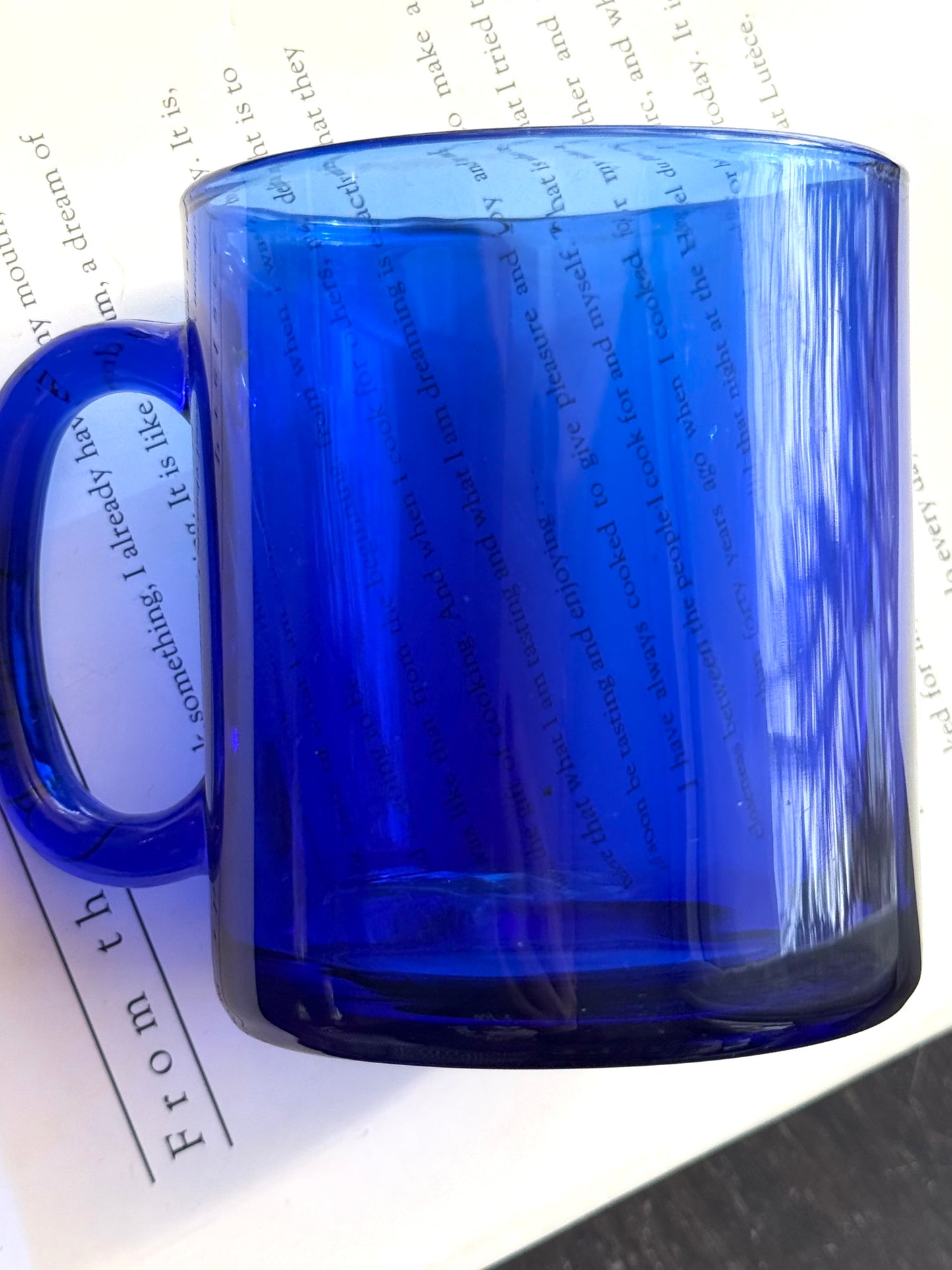 Cobalt Blue mugs made in France - 4 available, priced individually