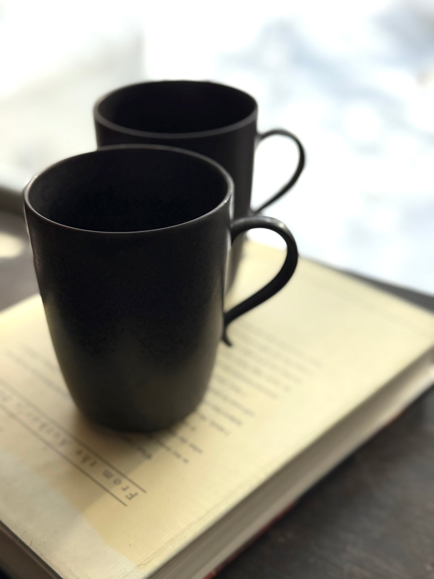 Lindt Steinman Piano Black Mug Pair