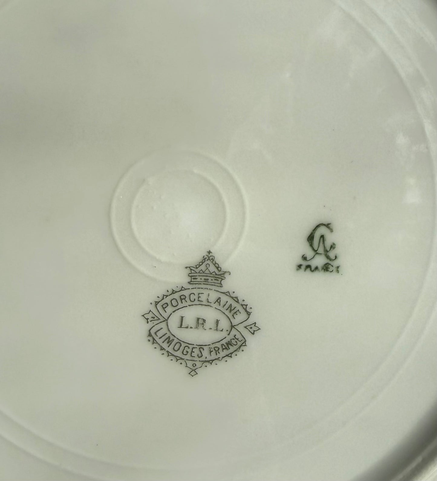 Limoges plates Gold trim & center emblem 8 available 5 great, 3 chips