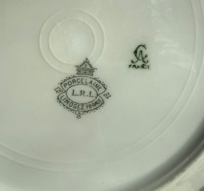 Limoges plates Gold trim & center emblem 8 available 5 great, 3 chips