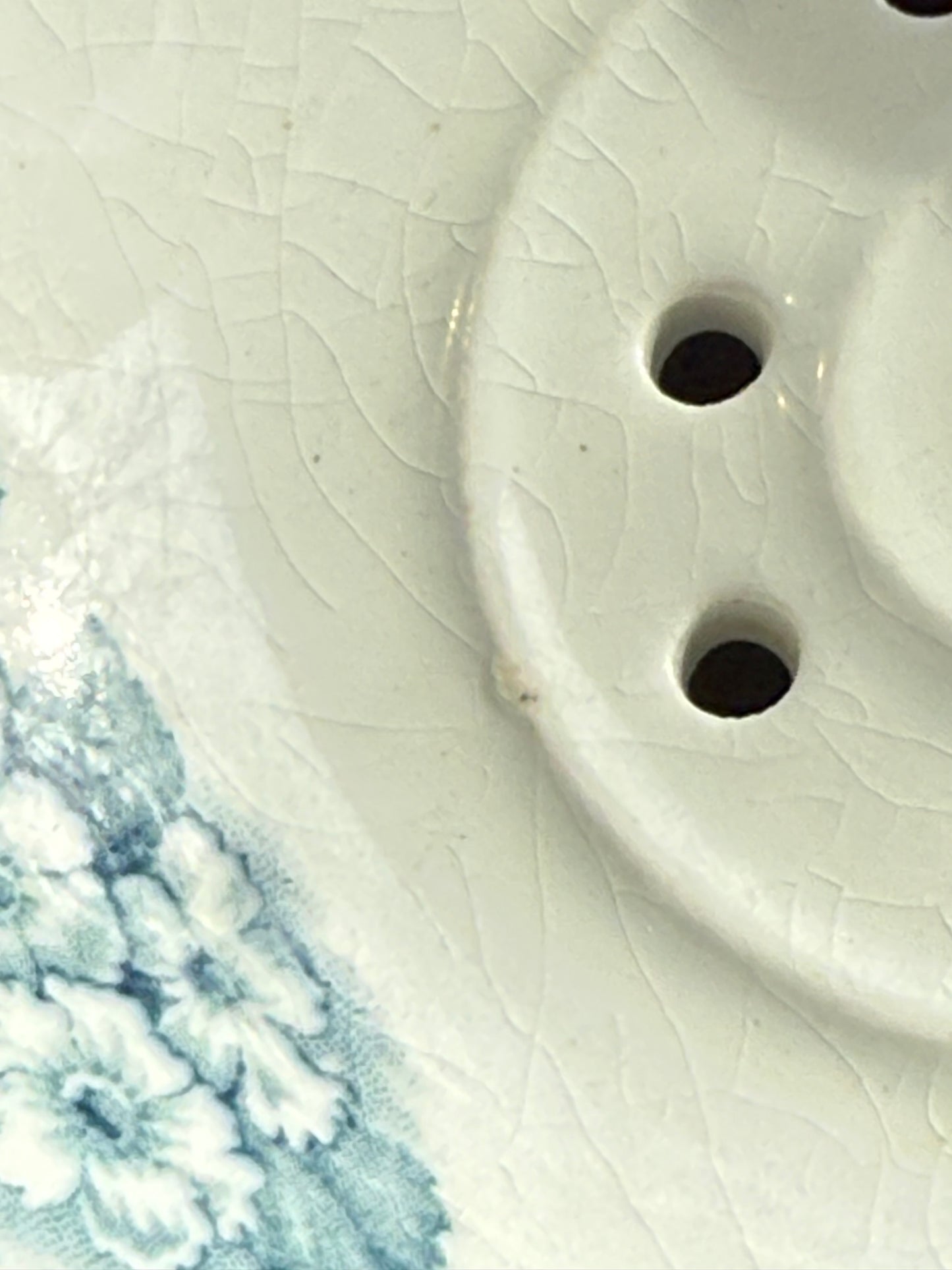 Antique Primula covered soap dish by Dunn Bennett & Co