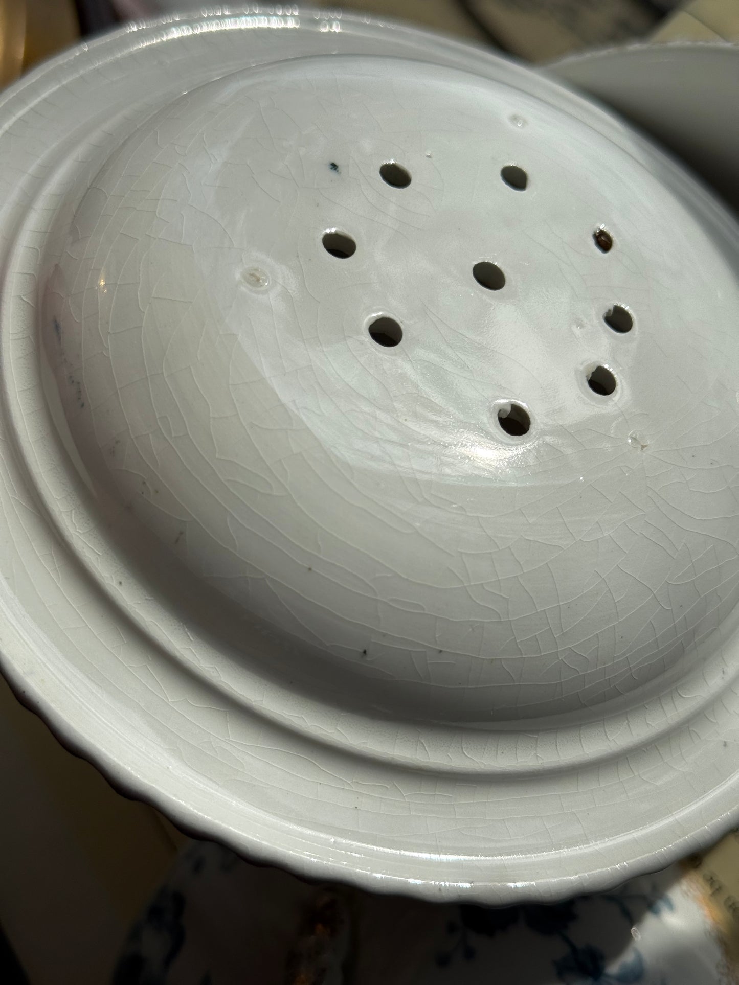 Antique Primula covered soap dish by Dunn Bennett & Co