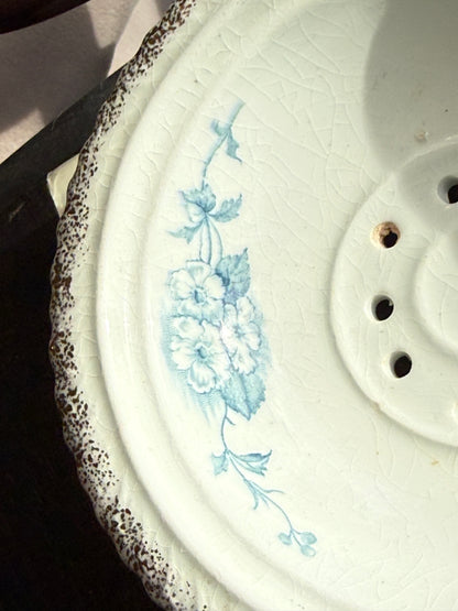 Antique Primula covered soap dish by Dunn Bennett & Co