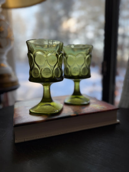 Noritake Green Spotlight Wine Goblets approx 9oz - priced individually, 2 available