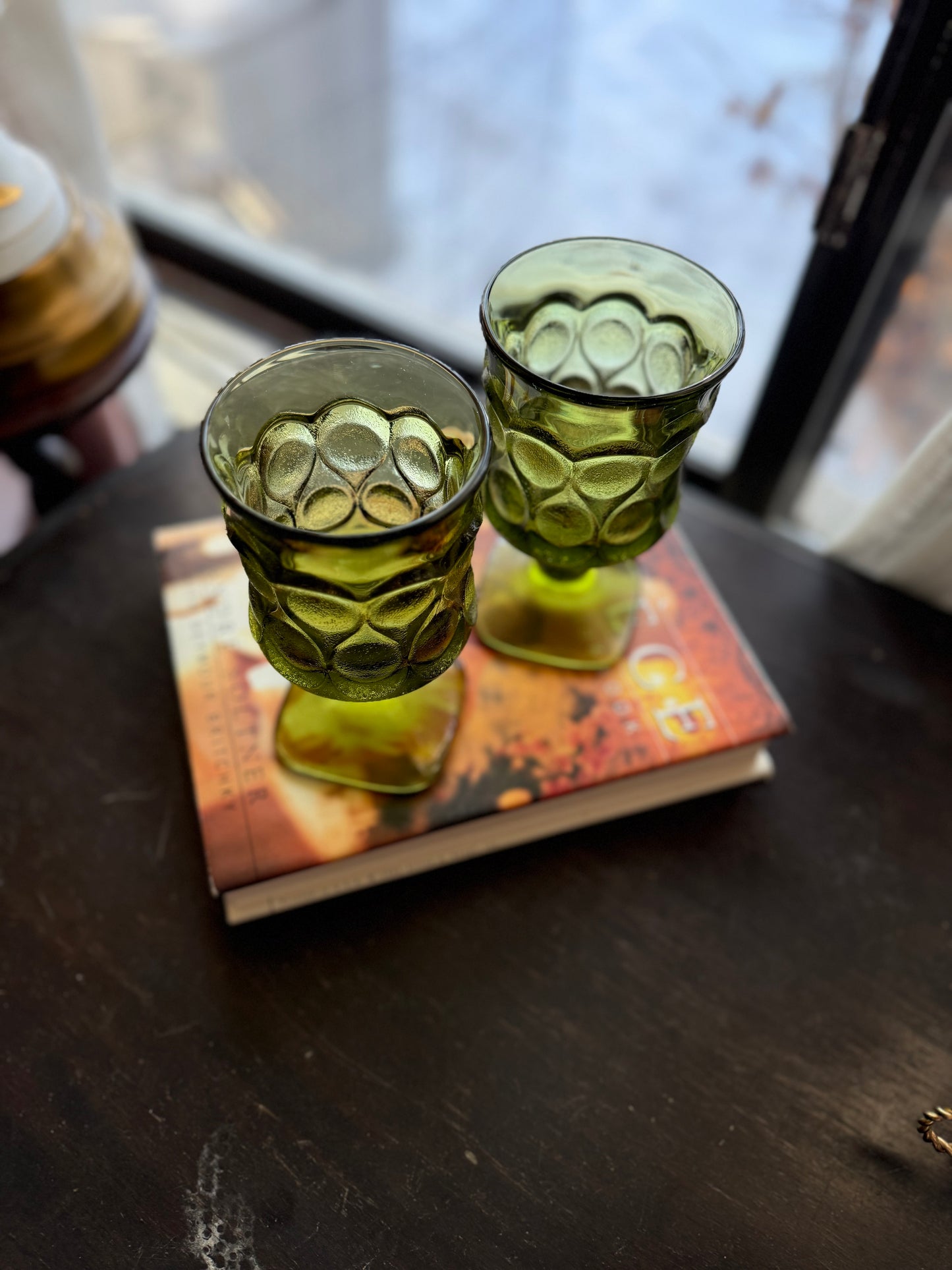 Noritake Green Spotlight Wine Goblets approx 9oz - priced individually, 2 available