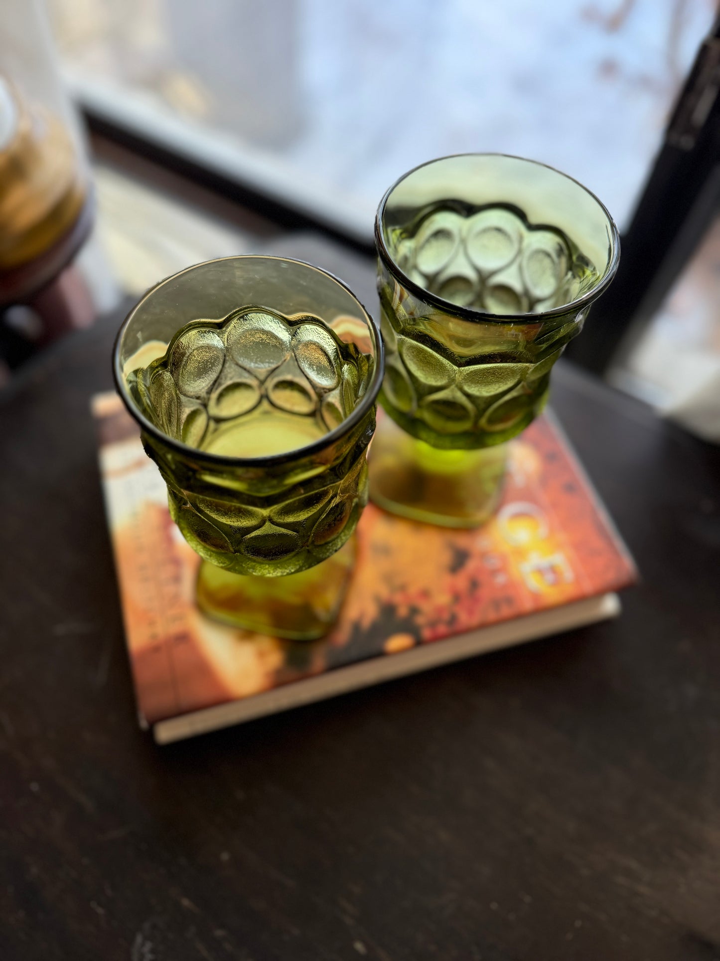 Noritake Green Spotlight Wine Goblets approx 9oz - priced individually, 2 available