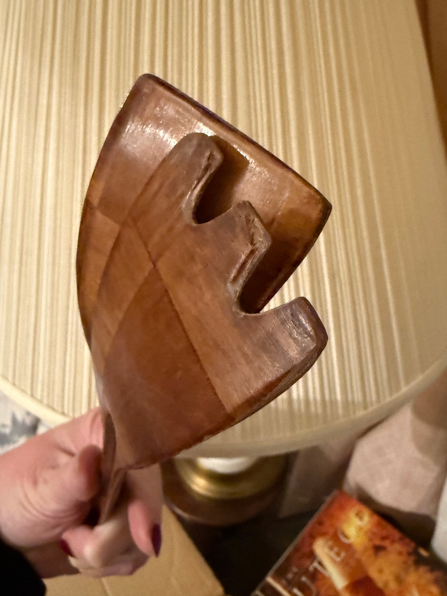 Woven Wood Salad set IOB