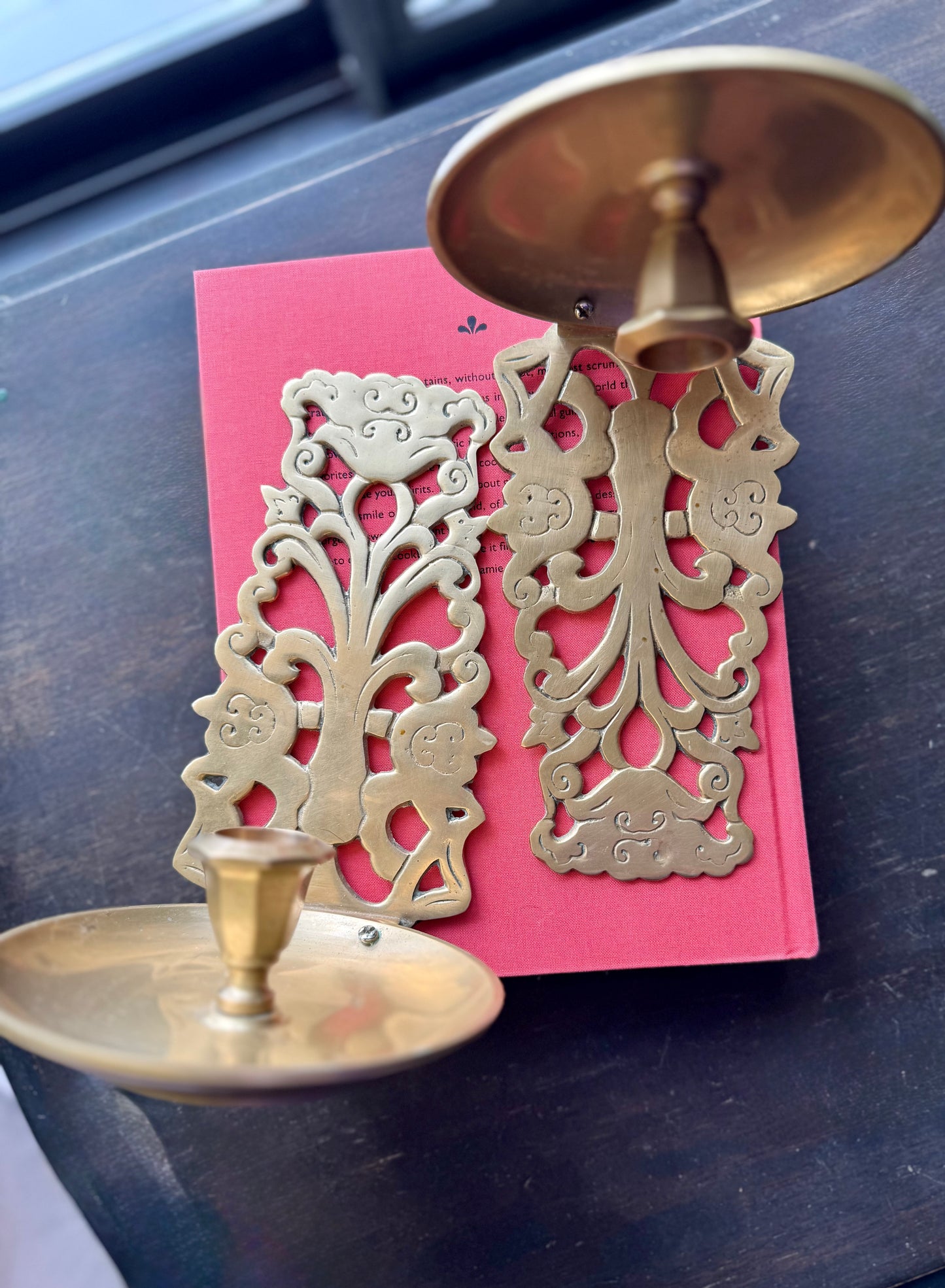 PAIR Brass Sconces / bookends