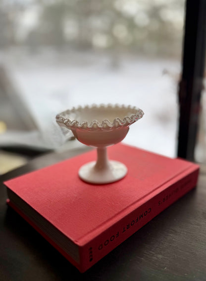 Fenton Silver Crest nut bowl / compote