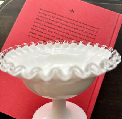 Fenton Silver Crest nut bowl / compote