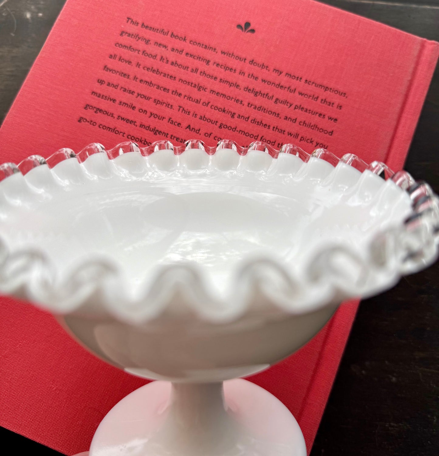 Fenton Silver Crest nut bowl / compote