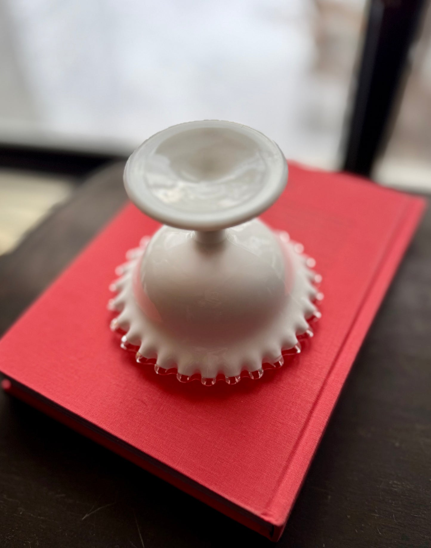 Fenton Silver Crest nut bowl / compote