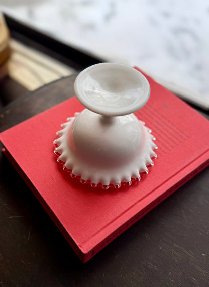 Fenton Silver Crest nut bowl / compote