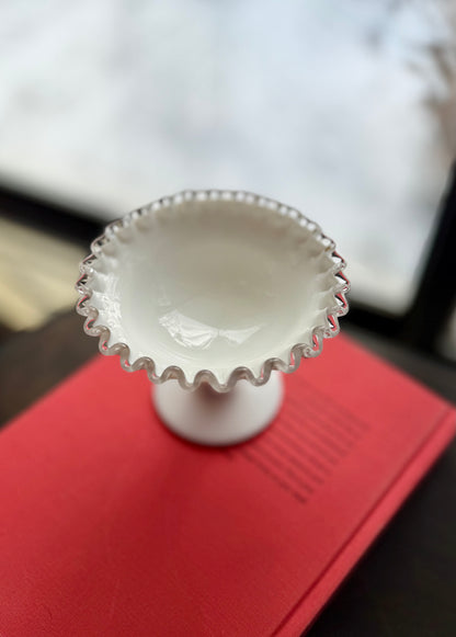 Fenton Silver Crest nut bowl / compote