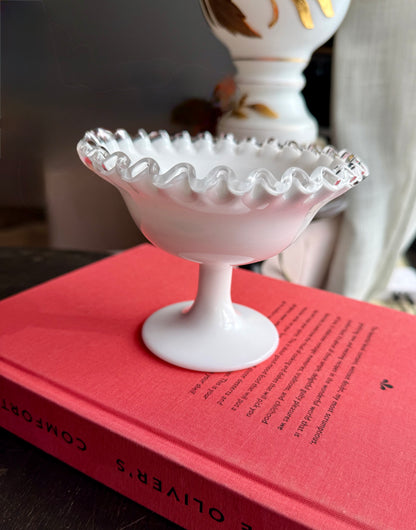 Fenton Silver Crest nut bowl / compote