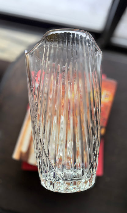 EO Brody Co C928 Vintage Empire Vase Clear Glass Regal Luxury Collectible 10"