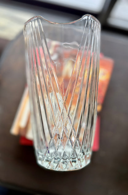 EO Brody Co C928 Vintage Empire Vase Clear Glass Regal Luxury Collectible 10"