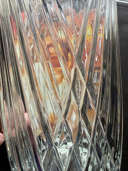 EO Brody Co C928 Vintage Empire Vase Clear Glass Regal Luxury Collectible 10"