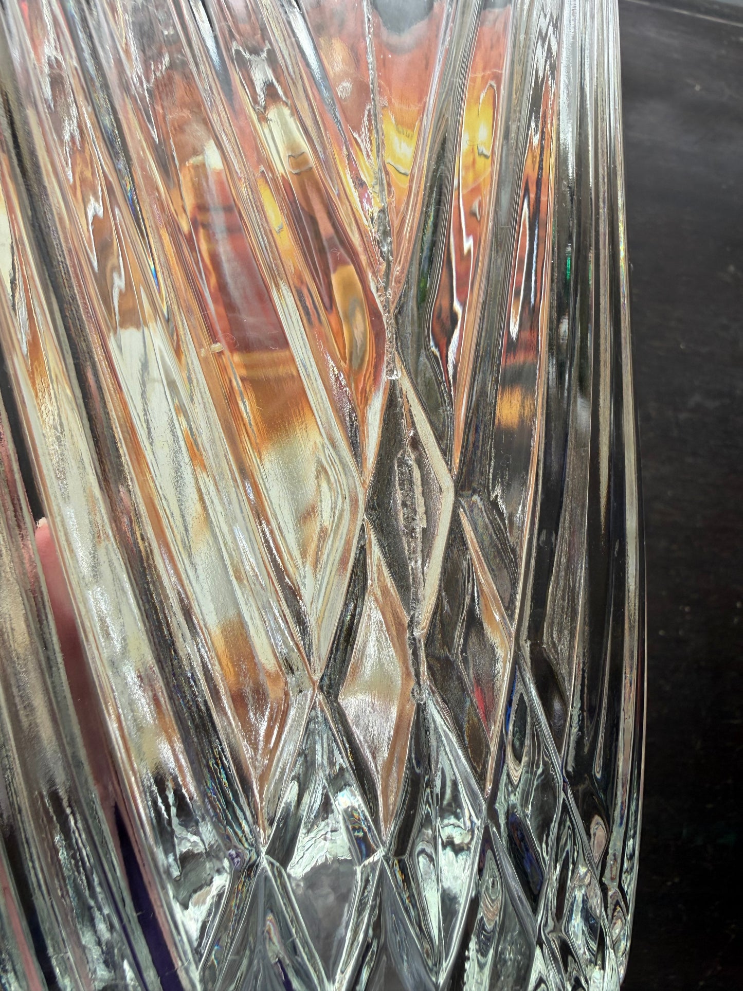 EO Brody Co C928 Vintage Empire Vase Clear Glass Regal Luxury Collectible 10"